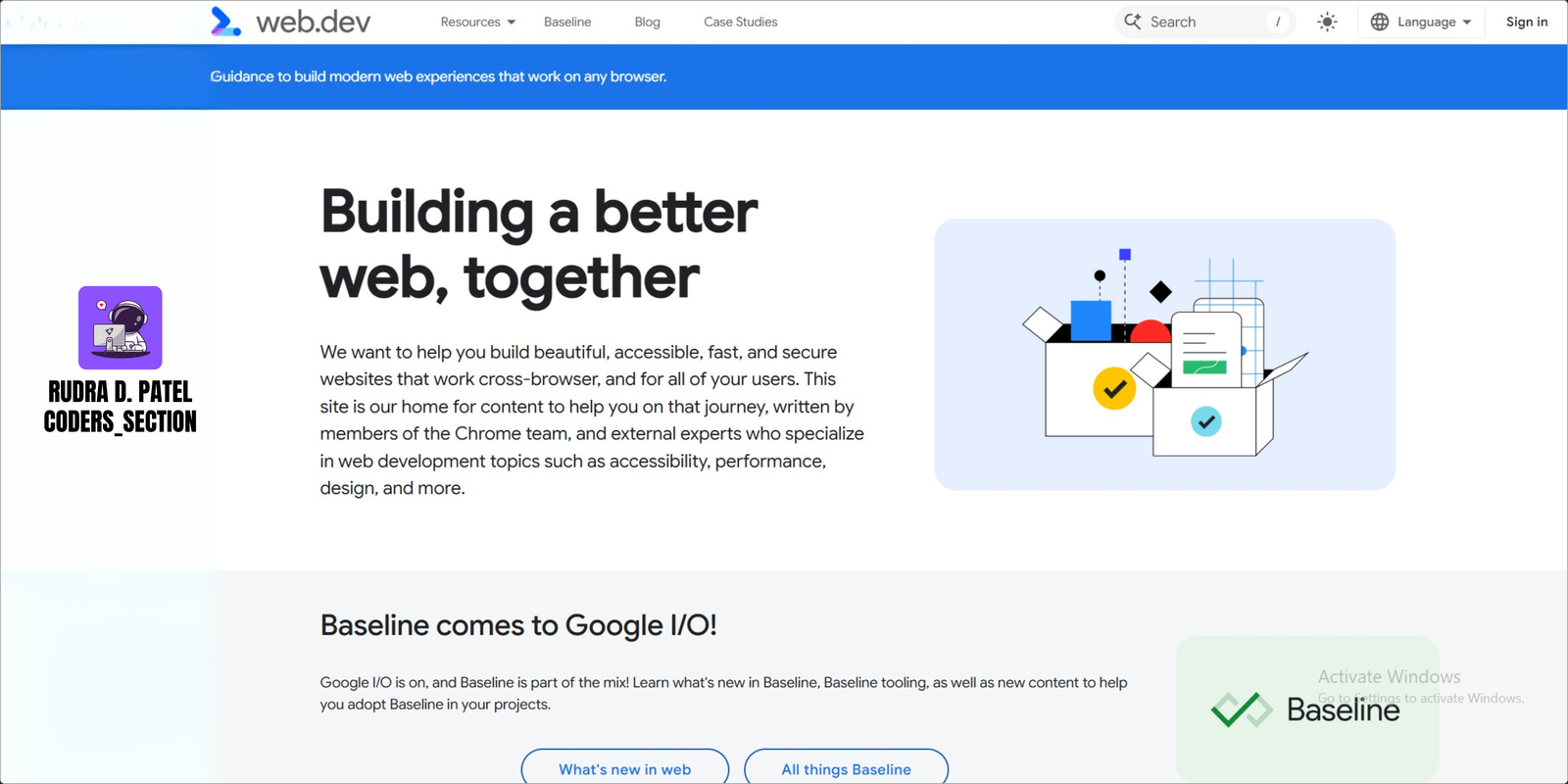The web.dev logo from Google.